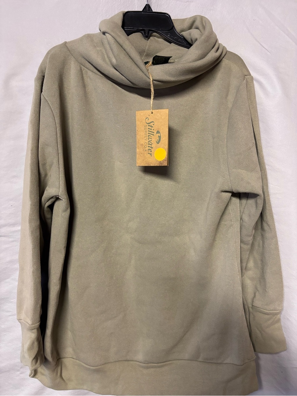 Cowl Neck Pullover Sweater in Olive